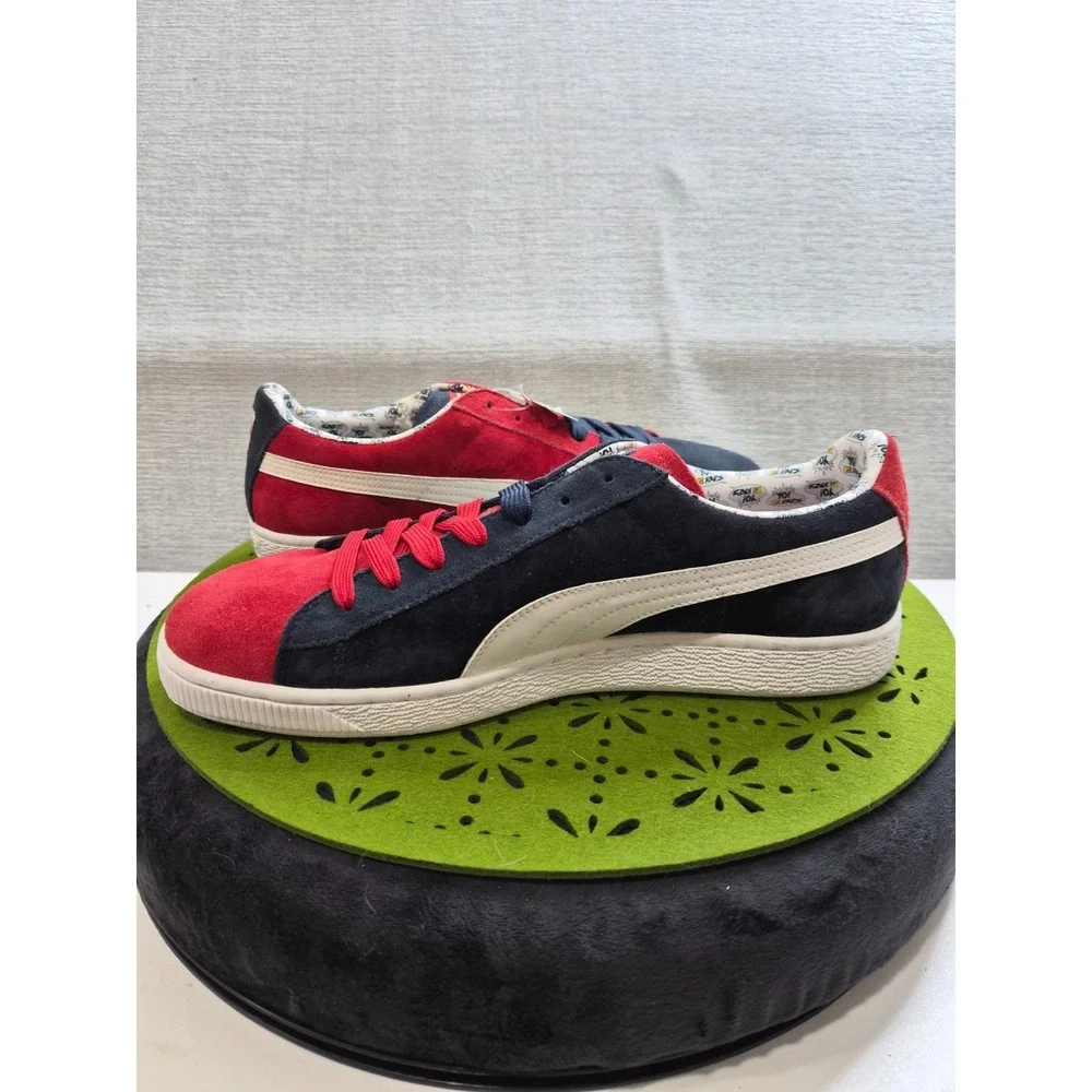 Puma MC Shan 345962-01 Mens US 10.5 Athletic Shoes Ribbon Red Navy Sneakers